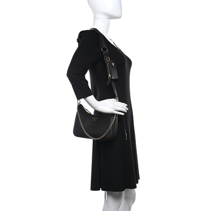 Prada Saffiano Lux Re-Edition 2005 Shoulder Bag Black 2 of 10