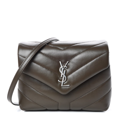 Saint Laurent Calfskin Y Quilted Monogram Toy Loulou Crossbody Bag Faggio 1 of 11