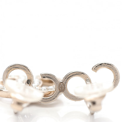 Chanel Metal Pearl CC Coco Climber Clip On Earrings Gold 5 of 6