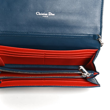 Christian Dior Lambskin Cannage Miss Dior Chain Wallet Navy 5 of 12