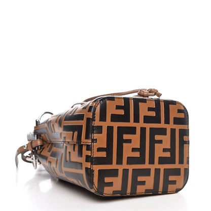 Fendi Vitello Liberty F is Fendi FF Embossed Mini Mon Tresor Bucket Bag Tobacco Black 5 of 9