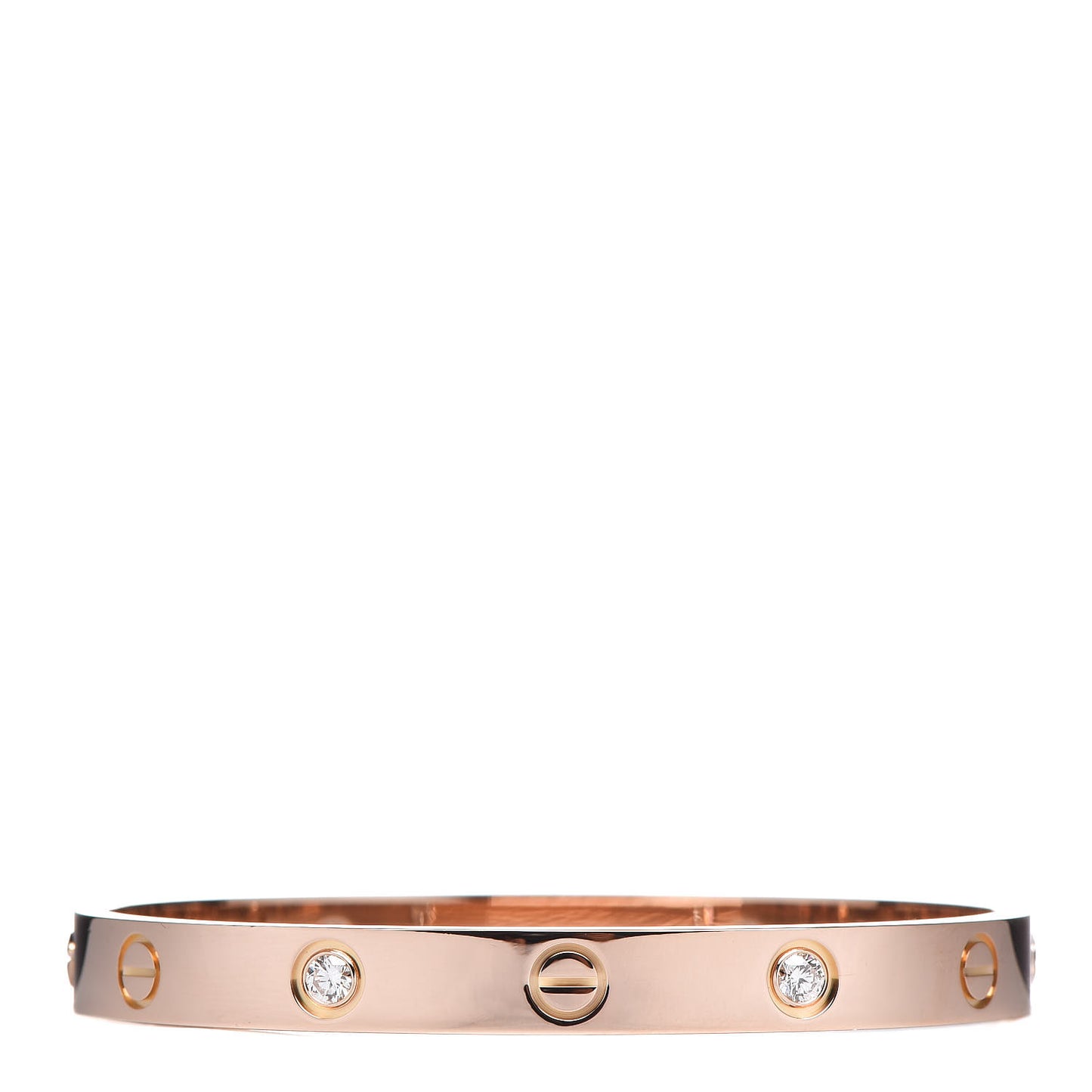 18K Pink Gold 4 Diamond LOVE Bracelet 16