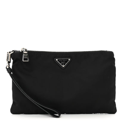 Prada Re-Nylon Saffiano Pouch Wristlet Black 1 of 6