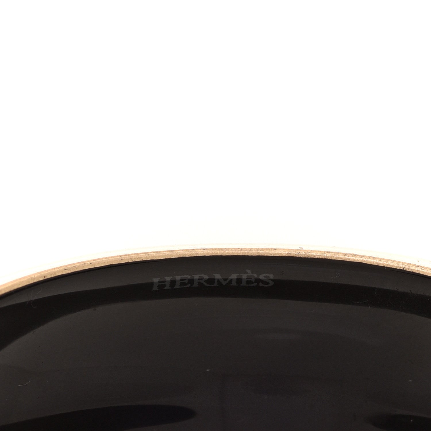 Hermes Metallic Lacquered Wood Cuff Bracelet Gold 4 of 5