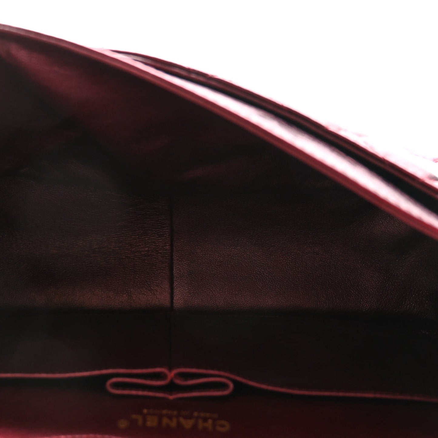 Metallic Aged Calfskin Quilted 2.55 Reissue 227 Flap Dark Red