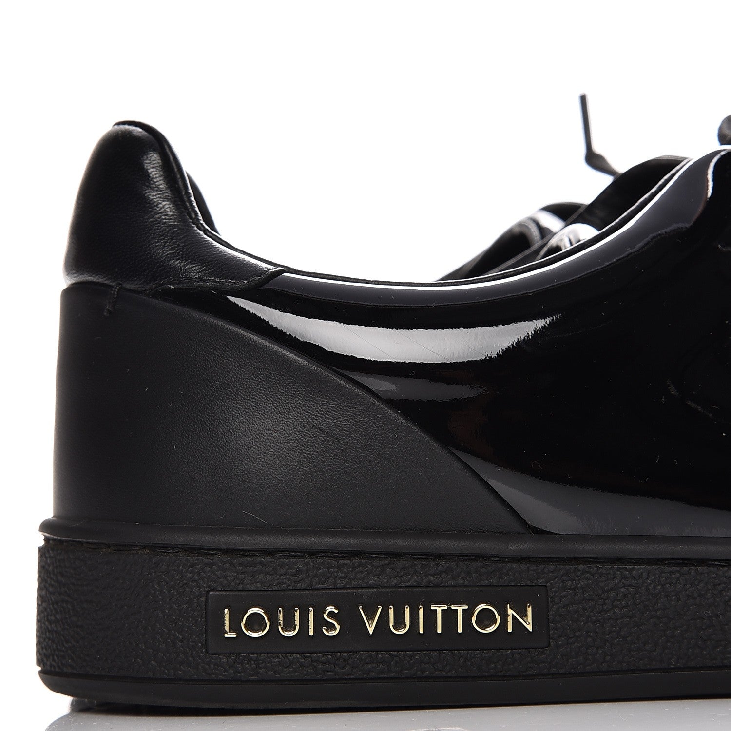 Louis Vuitton Patent Calfskin Frontrow Sneakers 37 Black 6 of 9
