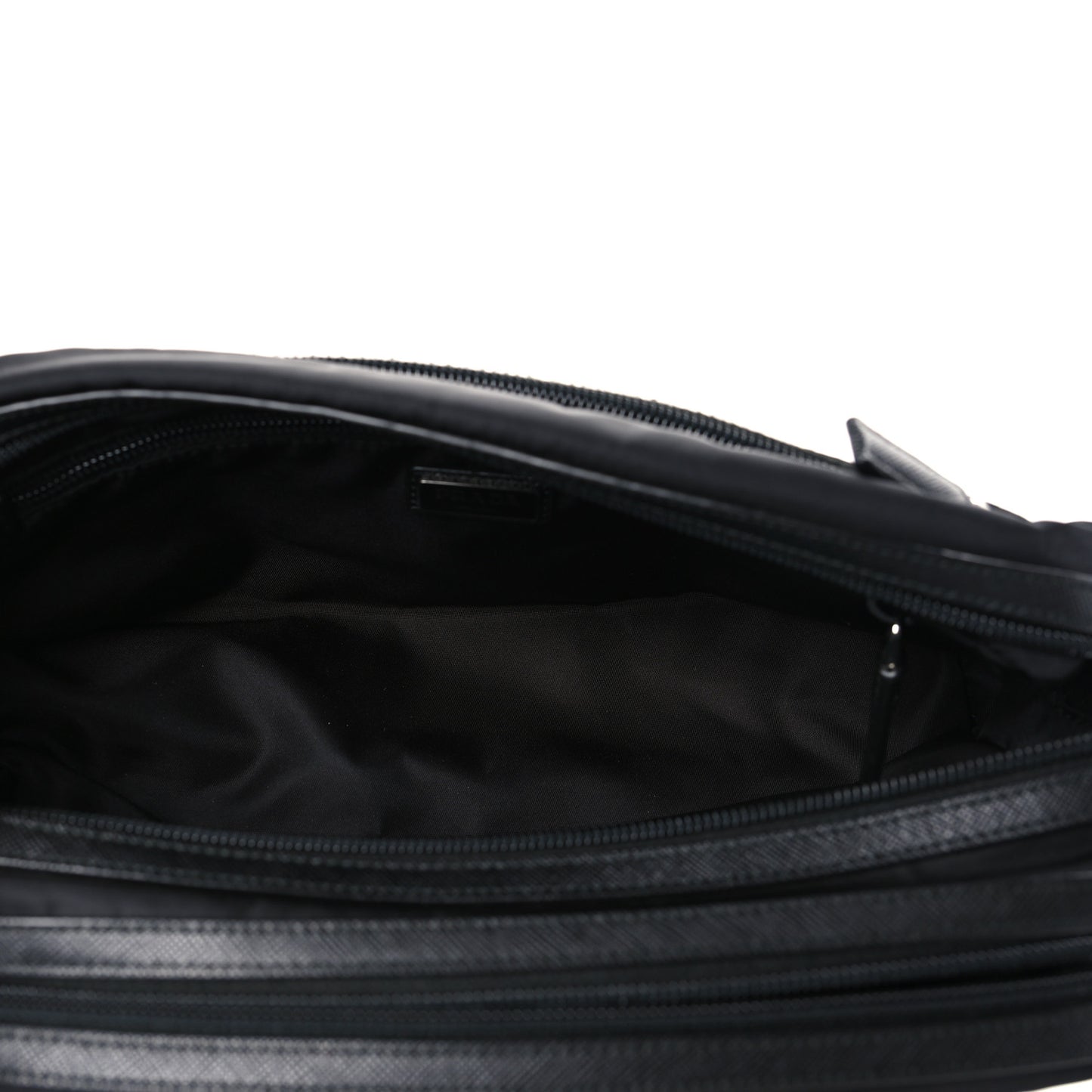 Re-Nylon Saffiano Travel Pouch Black