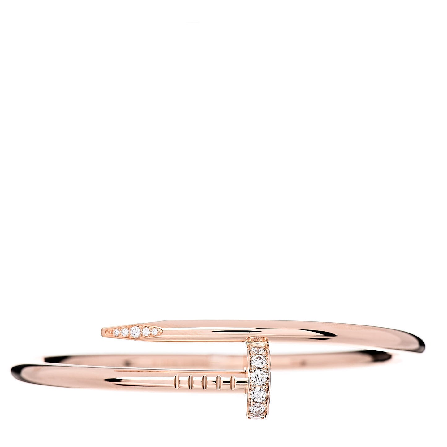 18K Pink Gold Diamond Juste Un Clou Bracelet 16