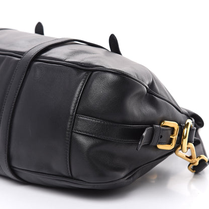 Prada Soft Calf Shopping Satchel Black 9 of 12
