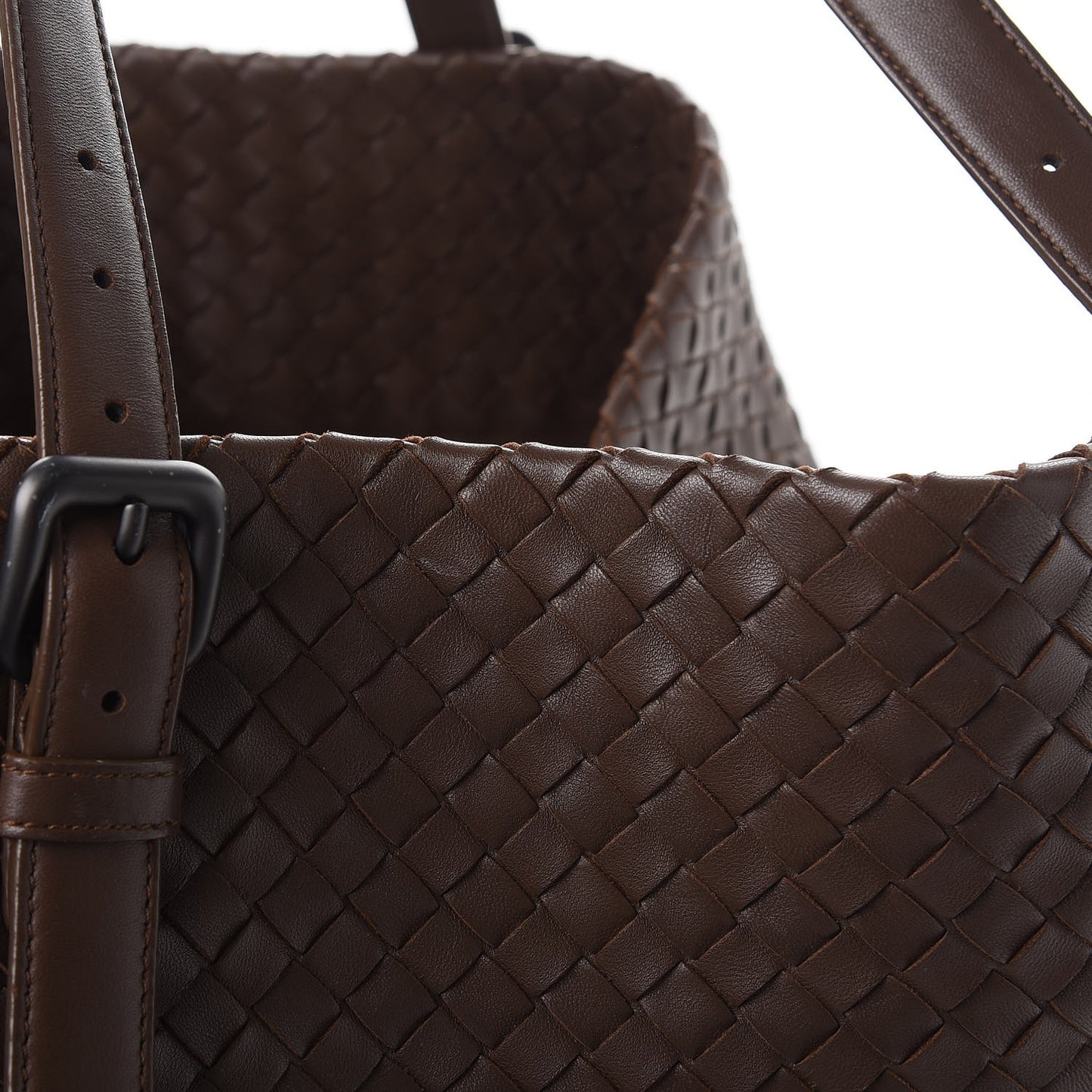Nappa Intrecciato Large Seamless Tote Ebano