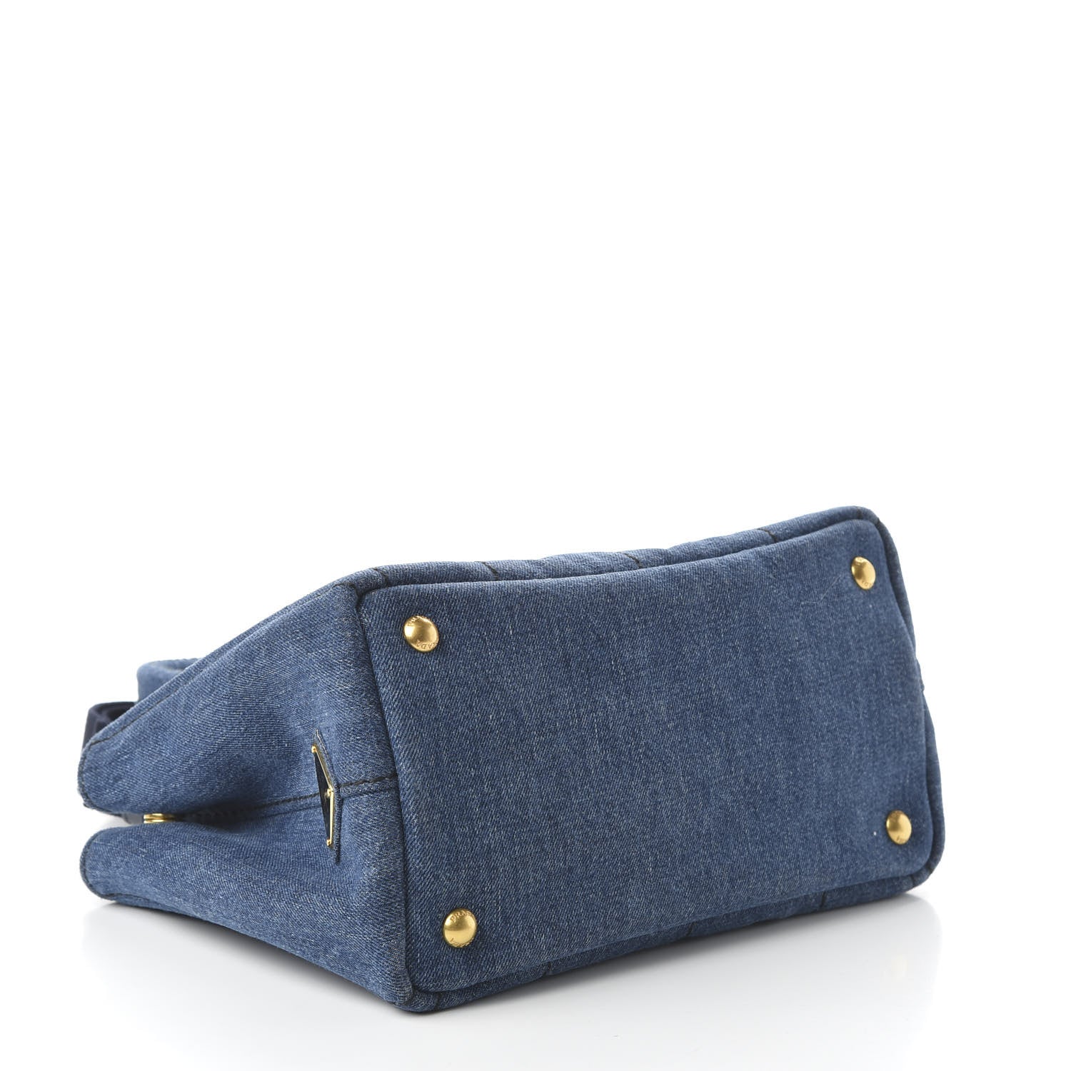 Prada Denim Small Logo Tote Bleu 5 of 10