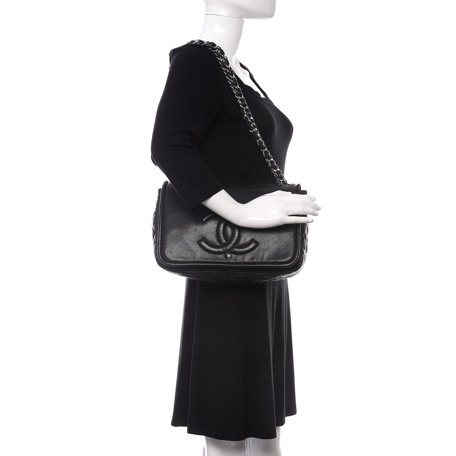 Chanel Caviar Large Timeless CC Flap Black 2 of 10