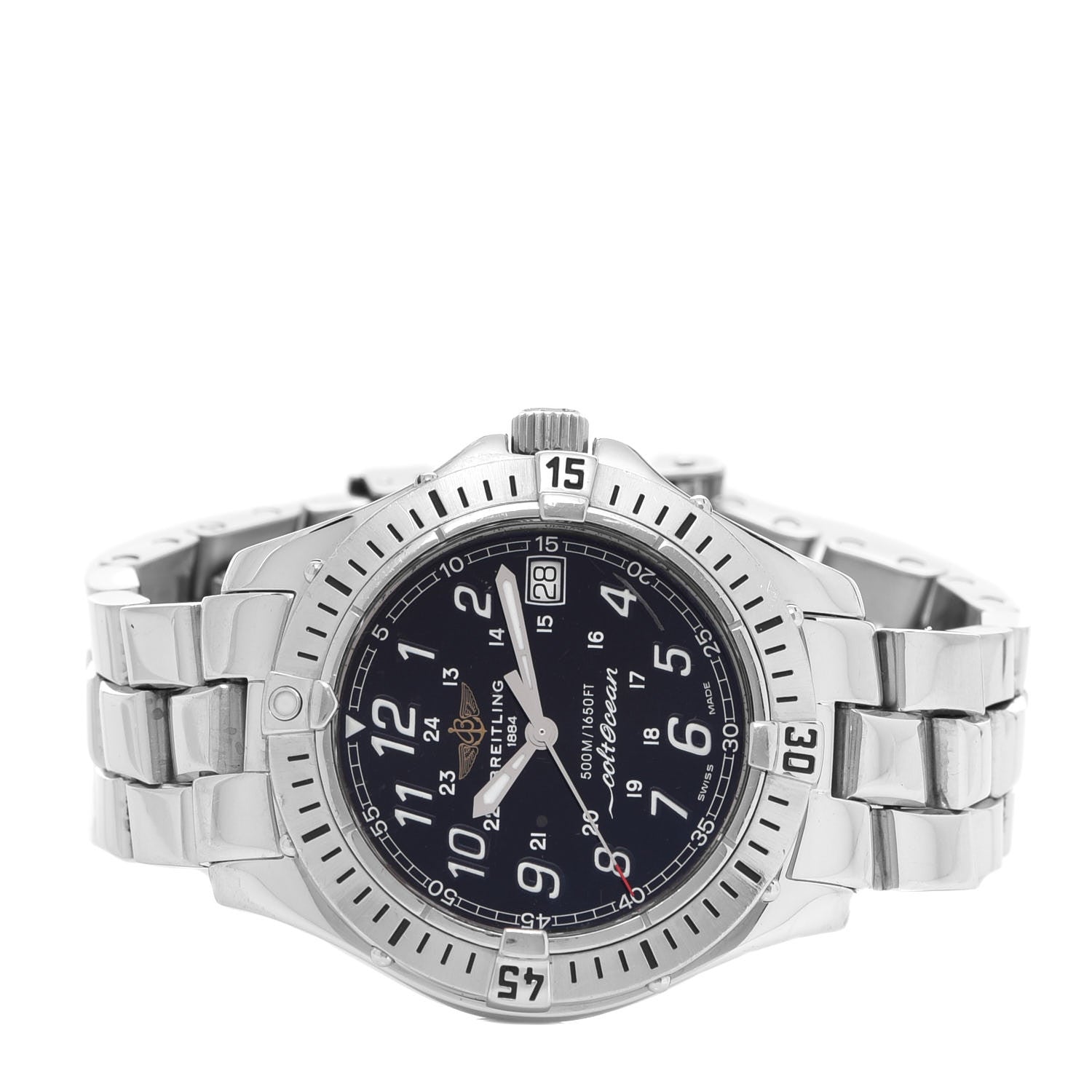 Breitling Stainless Steel 38mm Colt Chronometre Automatic Watch Black A64350 2 of 4