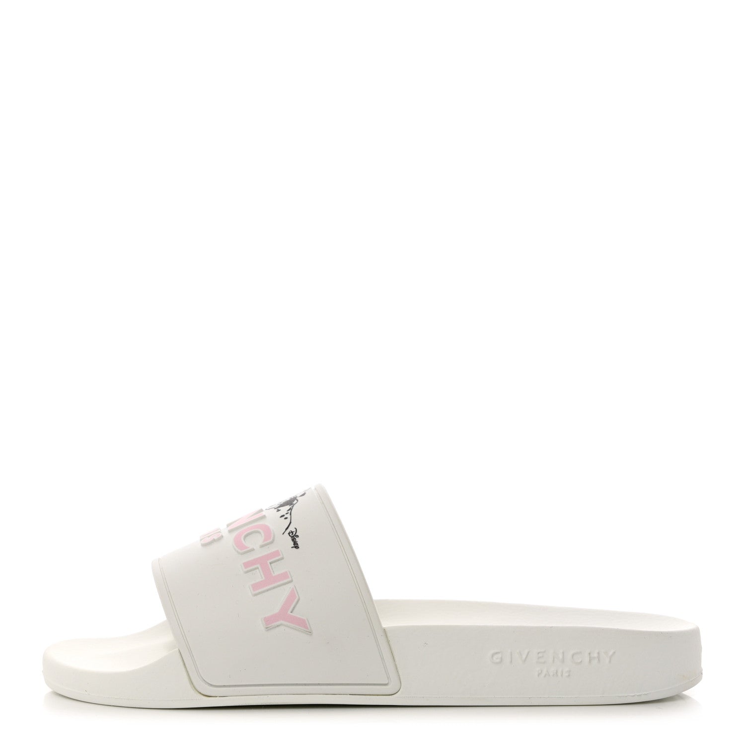 Givenchy X DISNEY Rubber Logo 101 Dalmatians Pool Slide Sandals 37 White Black Pink 1 of 11