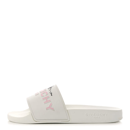 Givenchy X DISNEY Rubber Logo 101 Dalmatians Pool Slide Sandals 37 White Black Pink 1 of 11
