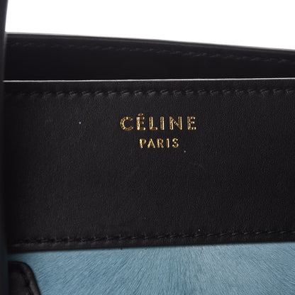 Celine Pony Hair Mini Tri-Color Luggage Glacier Red Black 6 of 15