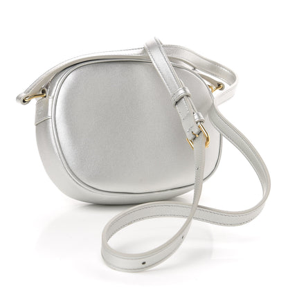Celine Laminated Calfskin Quilted Small C Charm Bag Silver 3 of 11