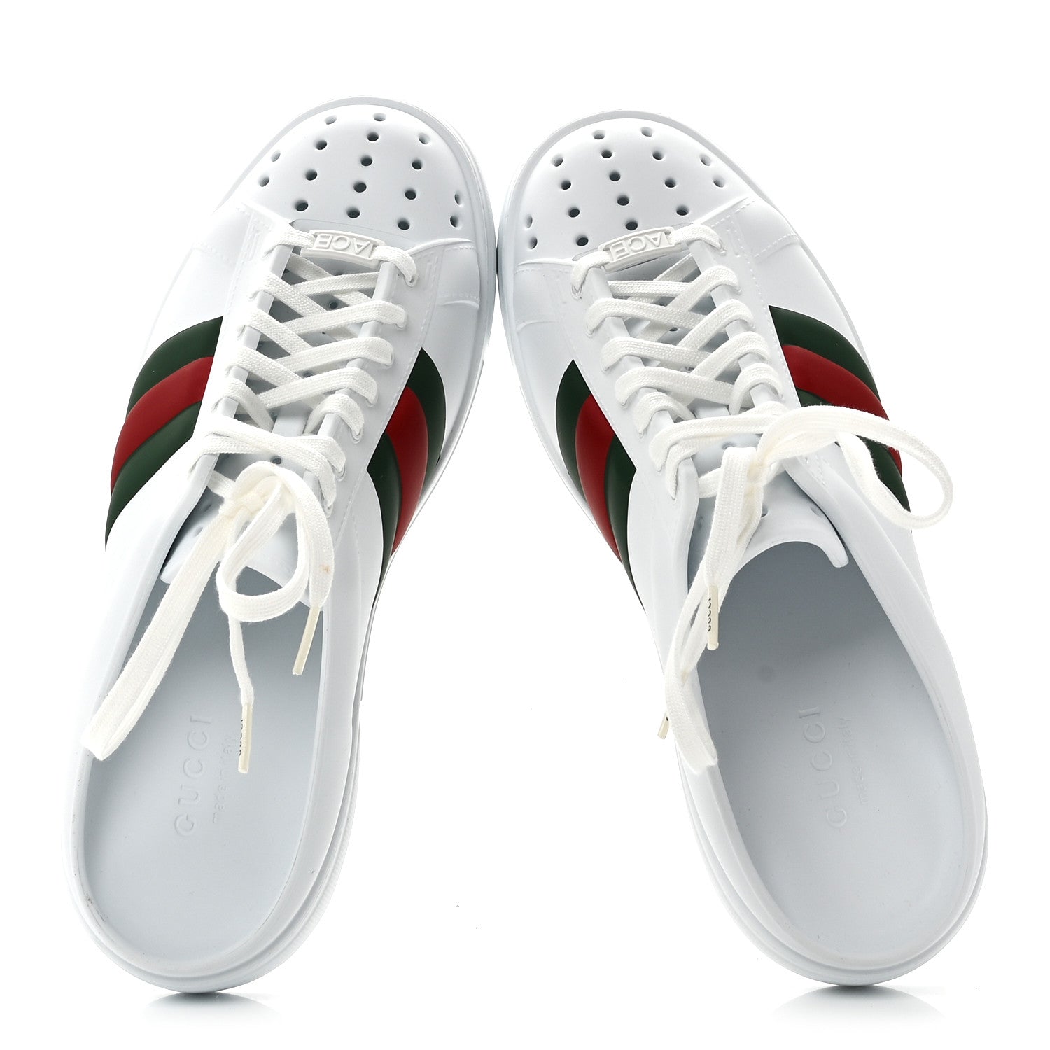Gucci Rubber Ace Sabot Mules 41 Great White 1866169 – FASHIONPHILE