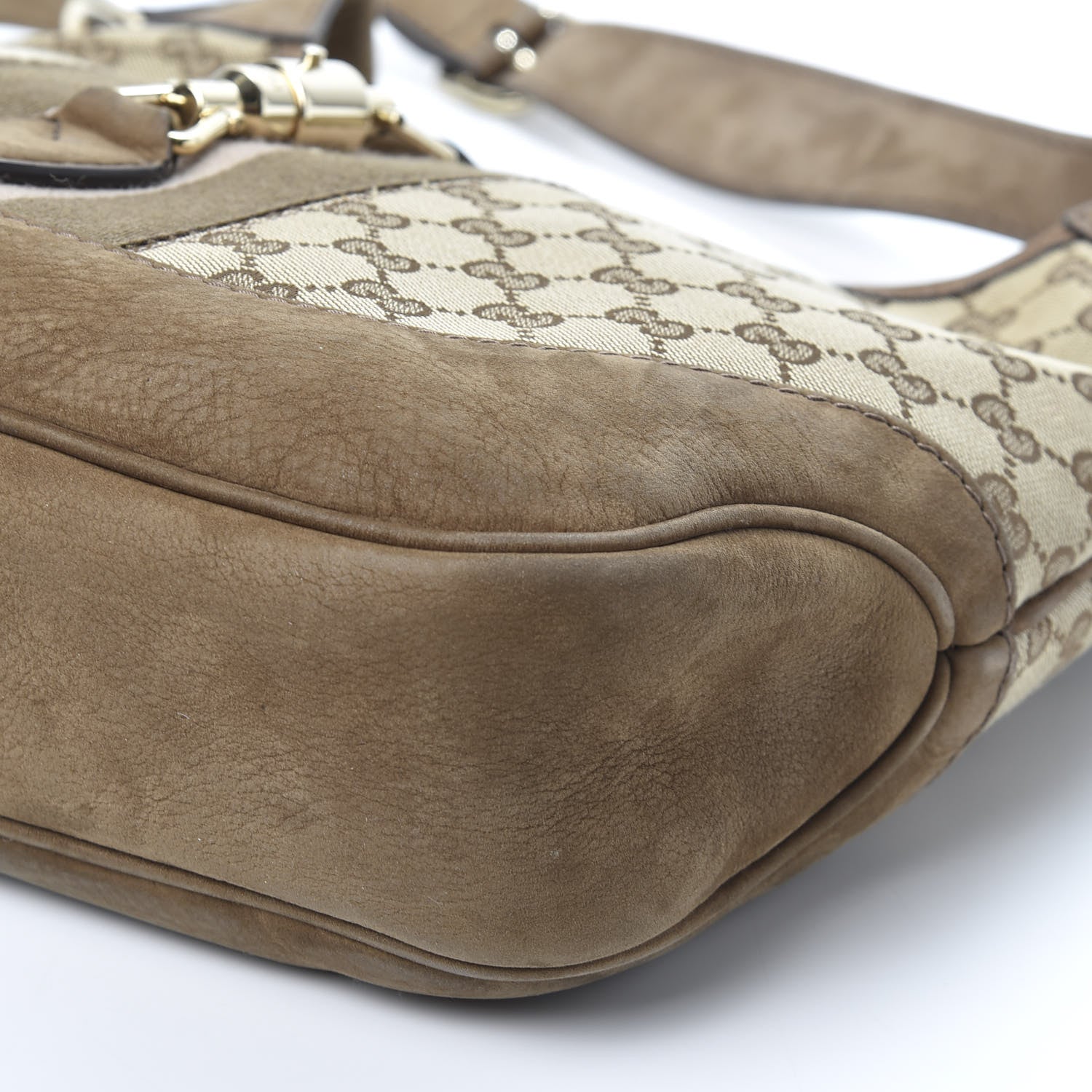 Gucci Monogram Web Medium Jackie O Hobo Brown 6 of 9