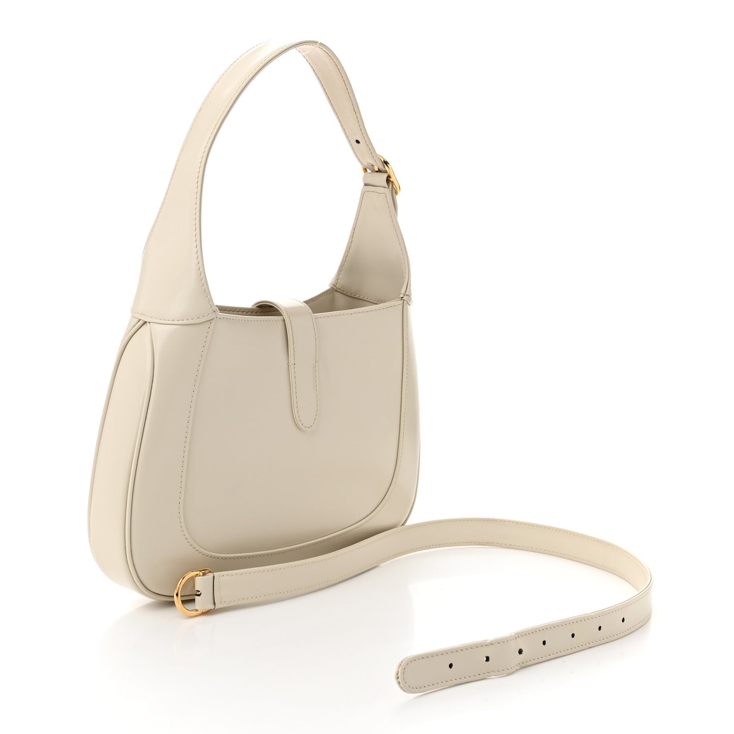 Boarded Dyana Lux Calfskin Small Jackie 1961 Hobo Mystic White