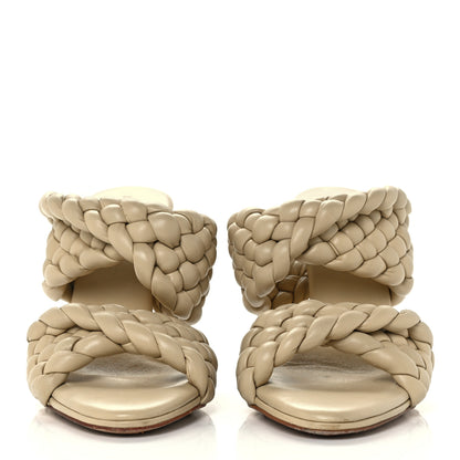 Bottega Veneta Nappa Twisted Padded Intrecciato Curve Slide Sandals 40 Tapioca 3 of 9