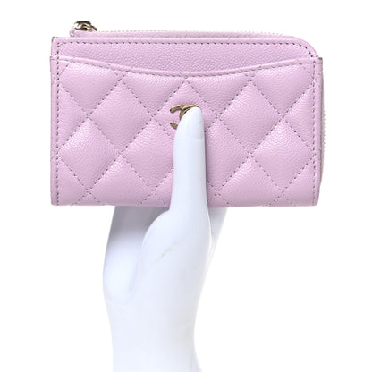 Chanel Caviar Quilted CC Zip Around Card Holder Light Pink Light Pink 2 of 8