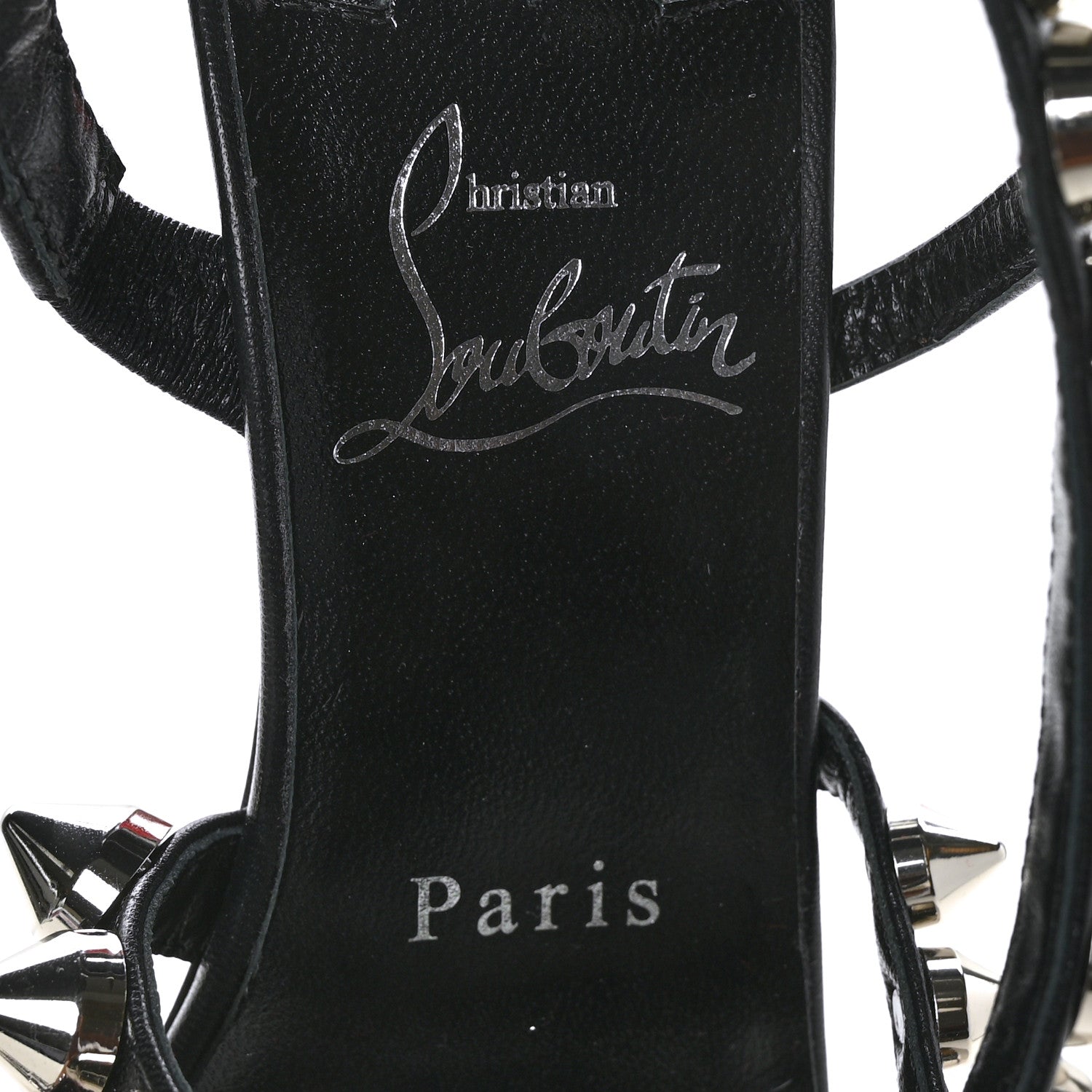 Christian Louboutin Kid Spitika 100 Sandals 37 Black 6 of 7