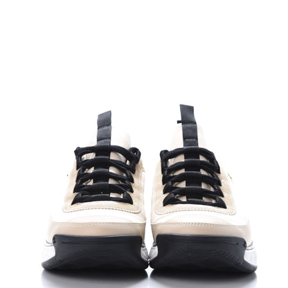 Chanel Fabric Calfskin Suede CC Sneakers 41 Beige 3 of 10