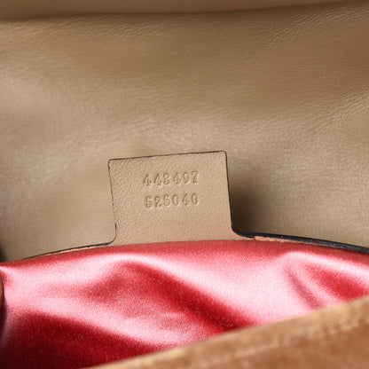 Gucci Velvet Matelasse Small GG Marmont Shoulder Bag Taupe 7 of 10