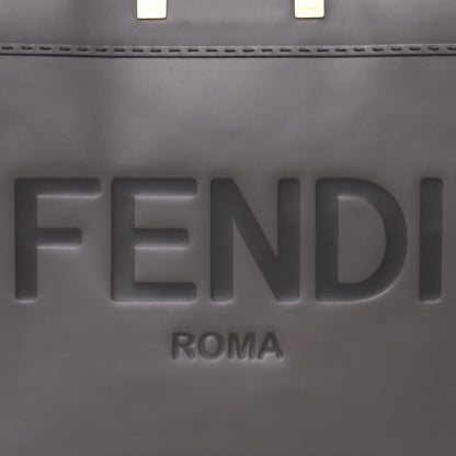 Fendi Vitello King Plexiglass Logo Embossed Large Fendi Sunshine Shopper Tote Moon 10 of 12