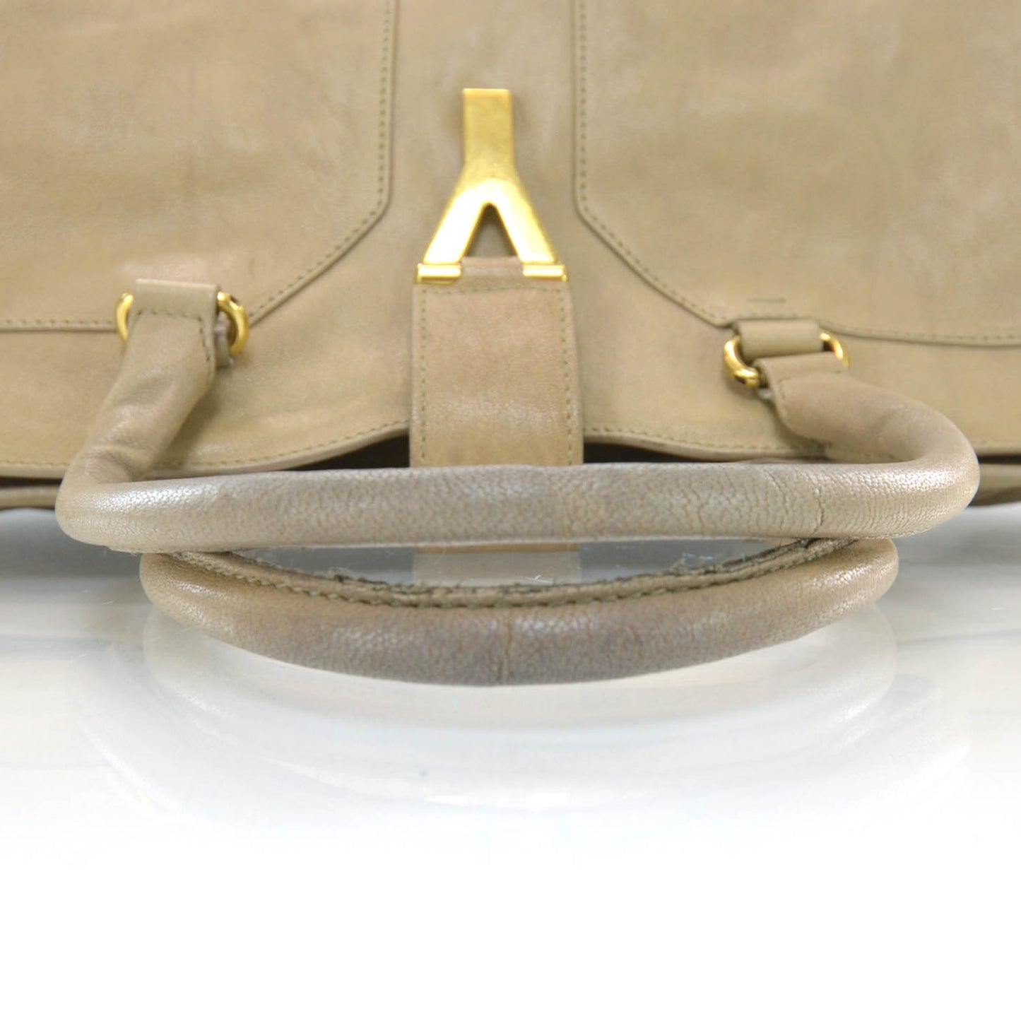 Leather Large Cabas Chyc Beige