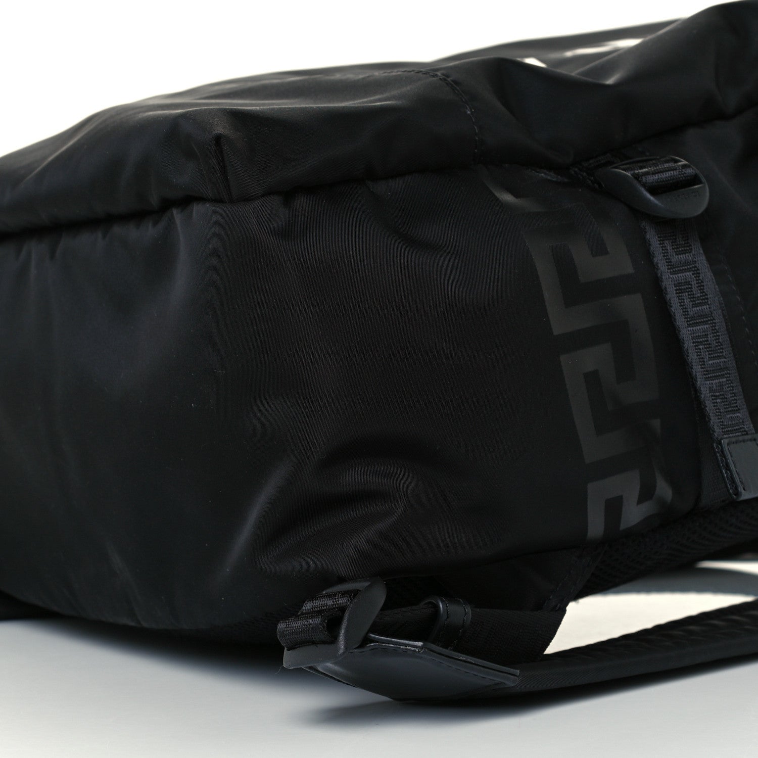 Versace Nylon La Greca Logo Backpack Black 5 of 13