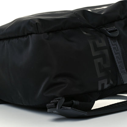 Versace Nylon La Greca Logo Backpack Black 5 of 13