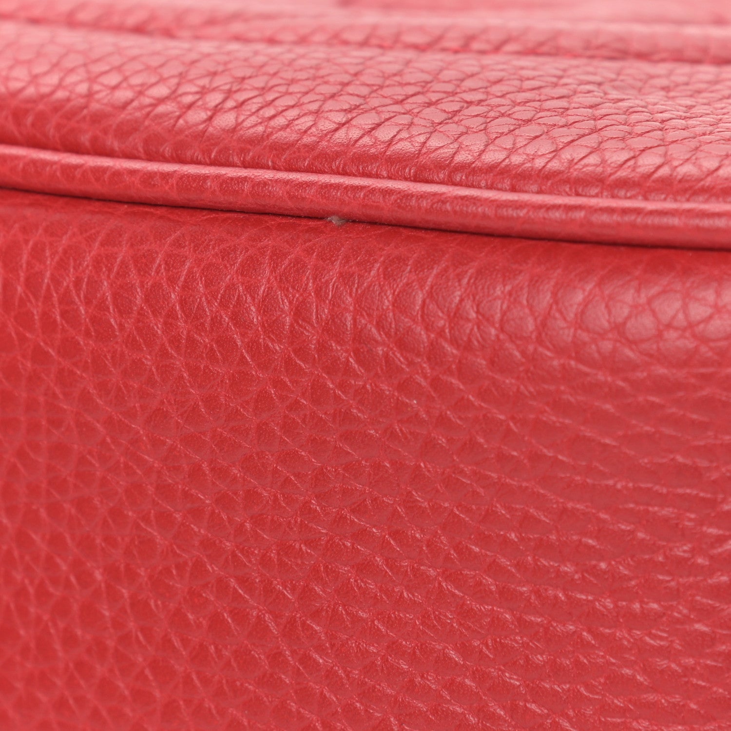 Gucci Pebbled Calfskin Small Soho Disco Bag Tabasco Red 10 of 11