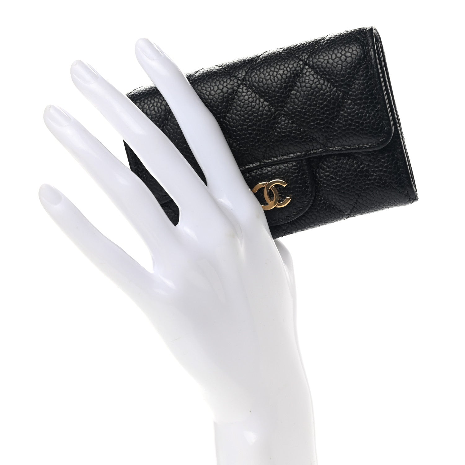 Chanel Caviar Quilted Flap Card Holder Black 2 of 12