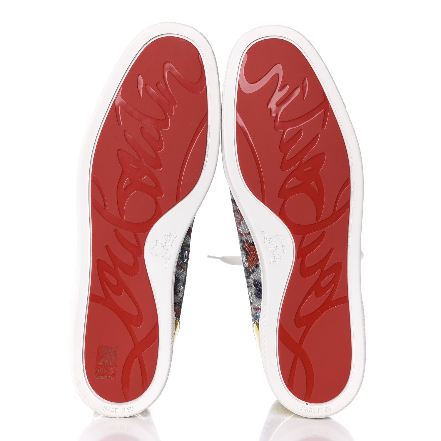 Christian Louboutin Patent Flash Paillettes Mens Rantus Orlato Sneakers 46 Version Silver 5 of 10