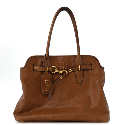 Miu Miu Nappa Aviator Medium Aventure Bag Rovere 1 of 12