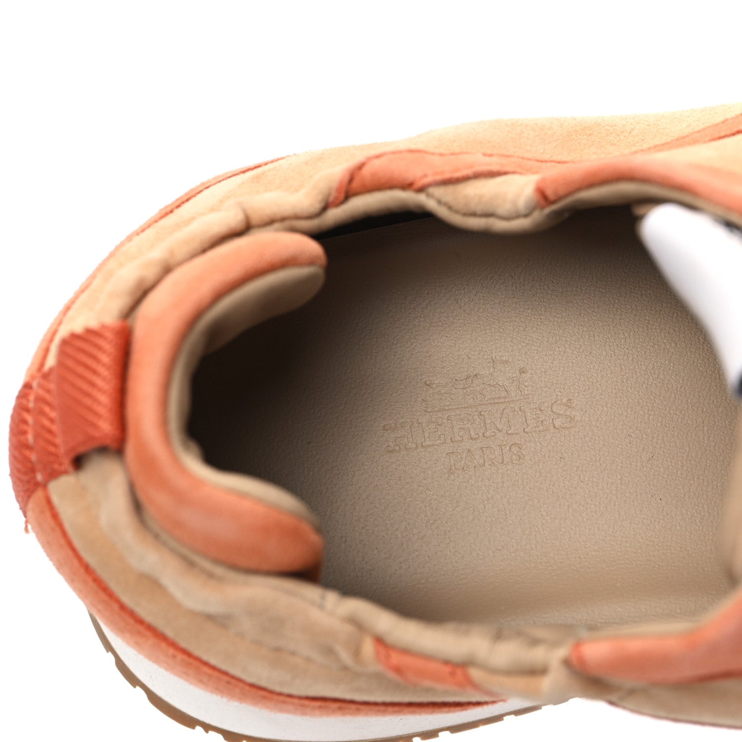 Suede Goatskin Jet Sneakers 40 Beige Natura Orange Nacarat