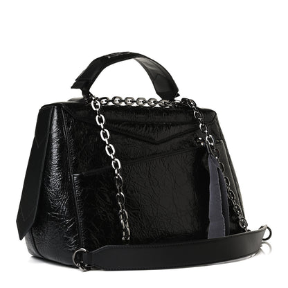 Givenchy Creased Patent Calfskin Medium ID Flap Black 2 of 10