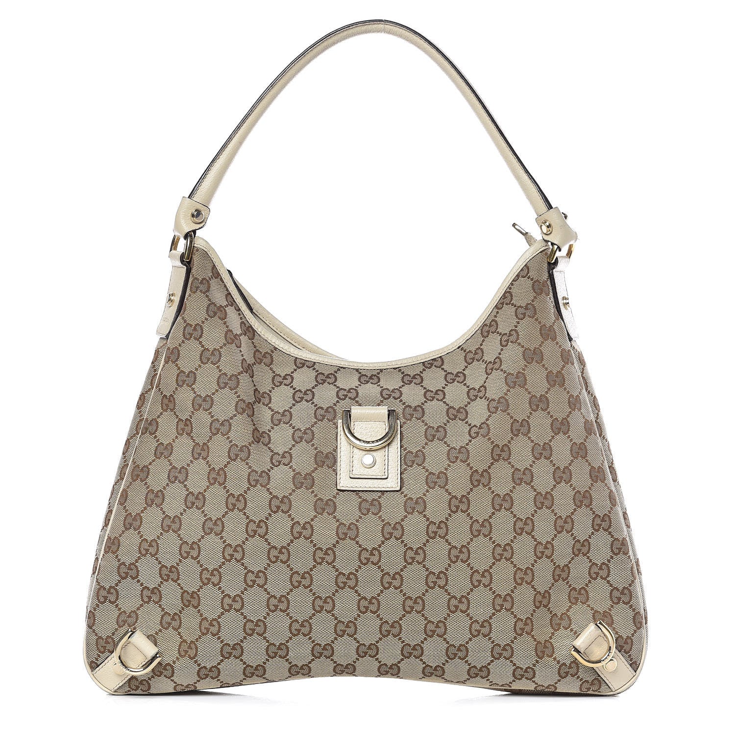 Gucci Monogram Large Abbey D Ring Hobo Off White 1 of 13