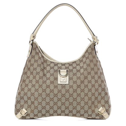 Gucci Monogram Large Abbey D Ring Hobo Off White 1 of 13
