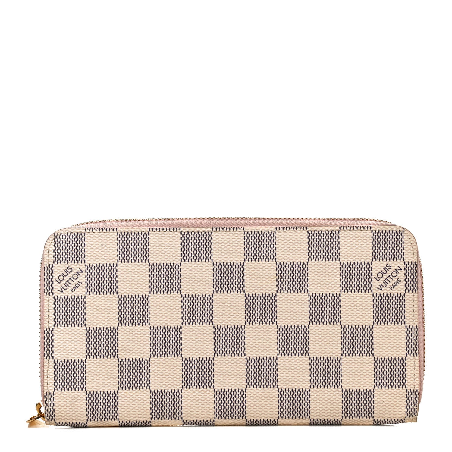 Louis Vuitton Damier Azur Zippy Wallet Rose Ballerine 1 of 12