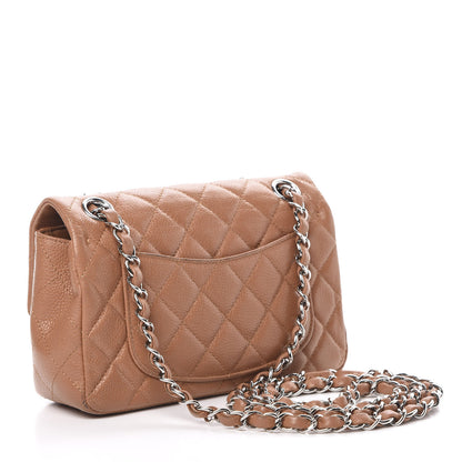 Chanel Caviar Quilted Mini Rectangular Flap Light Brown 3 of 13