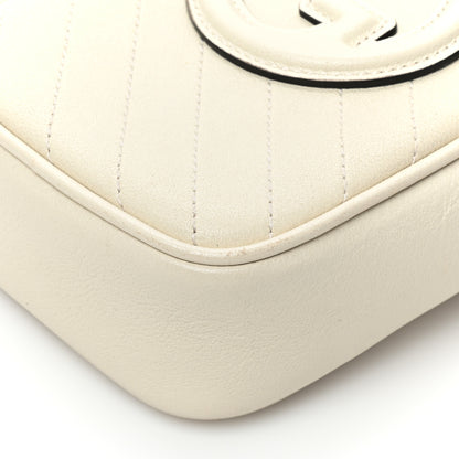 Gucci Sakai Be Green Calfskin Diagonal Stitched Mini Blondie Vertical Shoulder Bag Mystic White 11 of 13