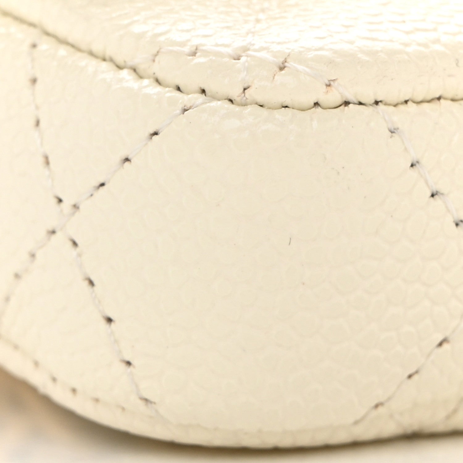 Chanel Shiny Caviar Quilted Chain Melody Belt Bag White 11 of 15