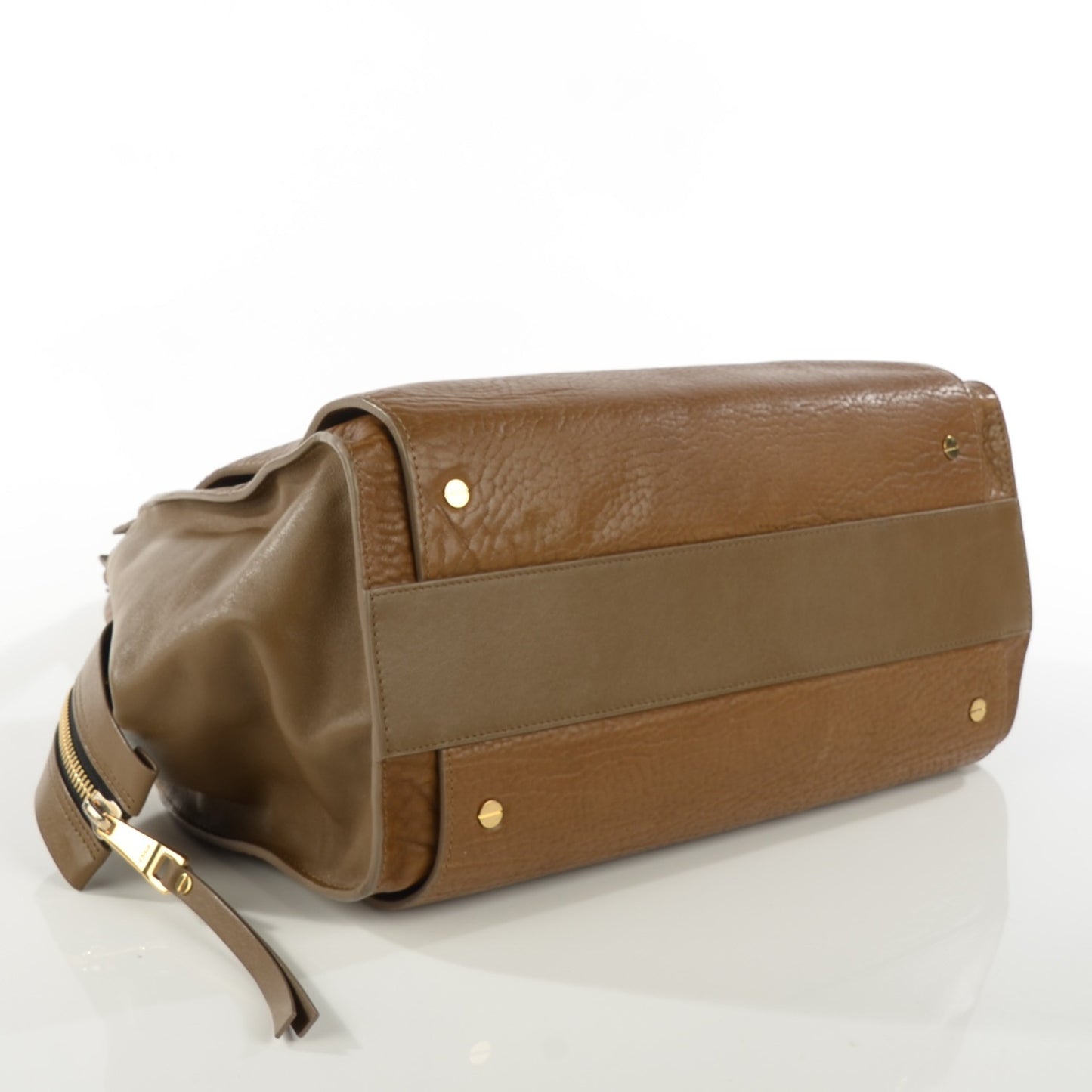 Pebbled Calfskin Dree Shoulder Bag Brown