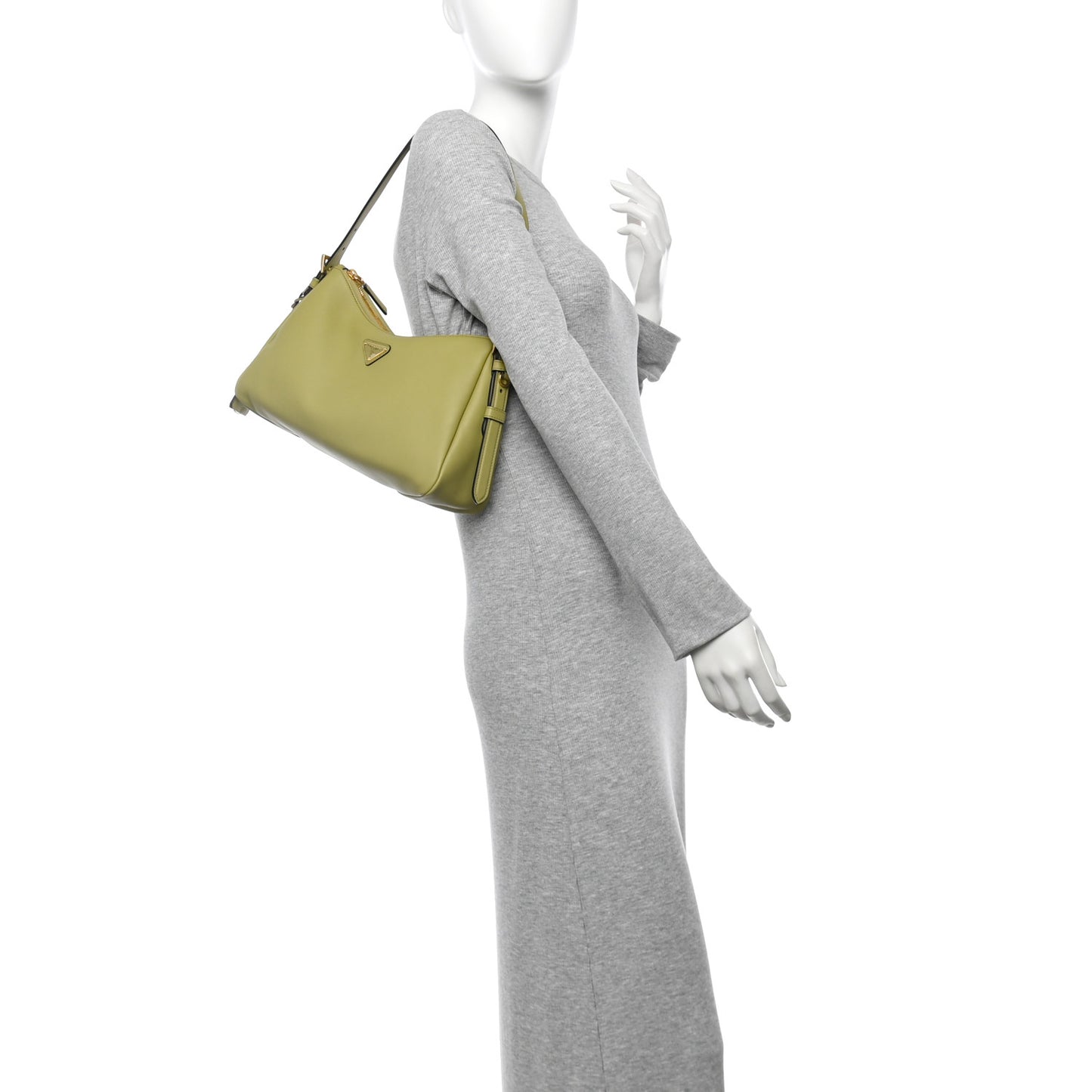 Soft Calfskin Medium Aimee Shoulder Bag Pistachio