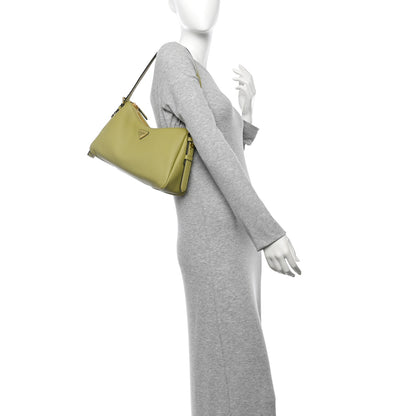 Prada Soft Calfskin Medium Aimee Shoulder Bag Pistachio 2 of 10