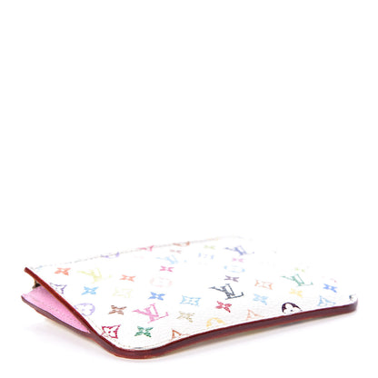 Louis Vuitton Monogram Multicolor Key Pouch White Litchi 4 of 12
