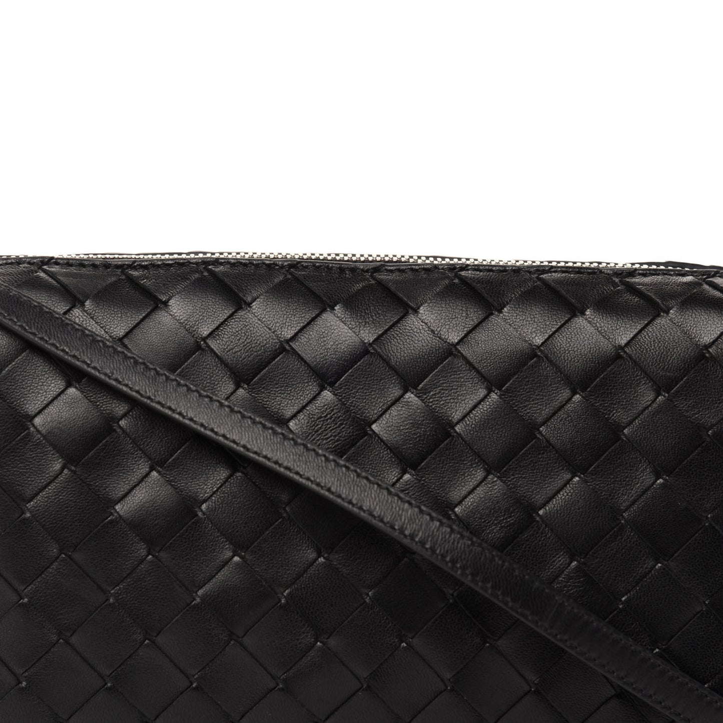 Nappa Intrecciato Crossbody Black